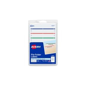 Avery File Folder Labels, Assorted, 2/3" x 3-7/16" , 252 (5215)