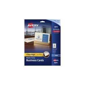 Avery Clean Edge Business Cards, 2" x 3.5" , Ivory, 200 (08876)