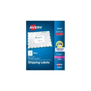 Avery Shipping Labels, Sure Feed, 3-1/2" x 5" , 1,000 Labels (95935)