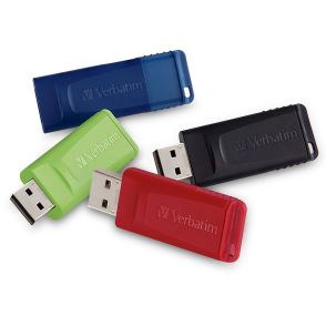 16GB Store 'n' Go USB Flash Drive - 4pk - Red, Green, Blue, Black
