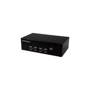 StarTech.com 4-port KVM Switch with Dual VGA and 2-port USB Hub - USB 2.0