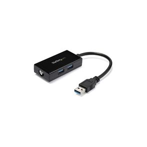 StarTech.com USB 3.0 to Gigabit Network Adapter with Built-In 2-Port USB Hub - Native Driver Support (Windows, Mac and Chrome OS)