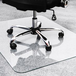 Glaciermat Heavy Duty Glass Chair Mat for Hard Floors & Carpets - 36" x 48"