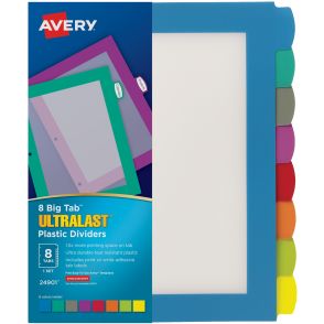 Avery Ultralast Big Tab Plastic Dividers