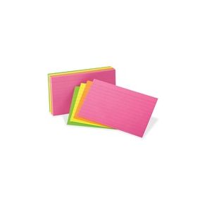 Oxford Neon Glow Ruled Index Cards