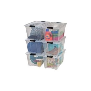 IRIS Stackable Clear Storage Boxes
