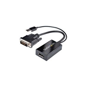 StarTech.com DVI to DisplayPort Adapter with USB Power - DVI-D to DP Video Adapter - DVI to DisplayPort Converter - 1920 x 1200