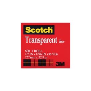 Scotch Transparent Tape - 1/2"W