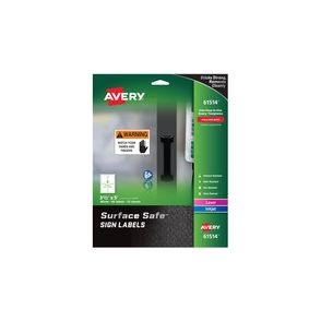 Avery 3-1/2"x5" Removable Label Safety Signs