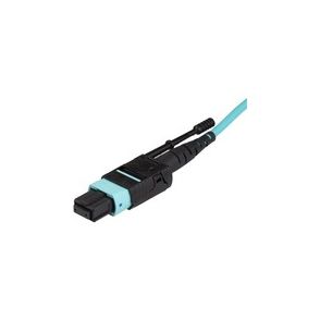 StarTech.com 1m (3ft) MTP(F)/PC OM3 Multimode Fiber Optic Cable, 12F Type-A, OFNP, 50/125µm LOMMF, 40G Networks - MPO Fiber Patch Cord