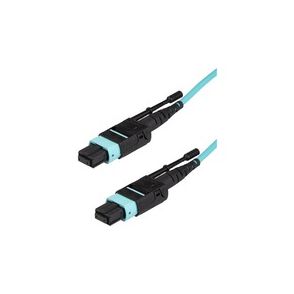 StarTech.com 3m (10ft) MTP(F)/PC OM3 Multimode Fiber Optic Cable, 12F Type-A, OFNP, 50/125µm LOMMF, 40G Networks - MPO Fiber Patch Cord