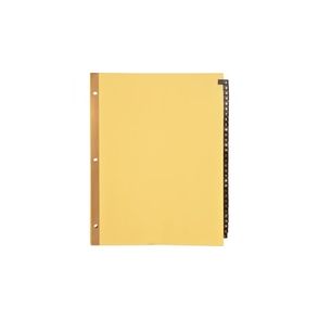 Business Source 1-31 Black Leather Tab Index Dividers