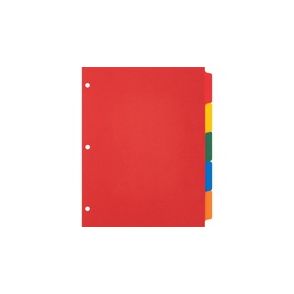 Business Source Plain Tab Color Polyethylene Index Dividers