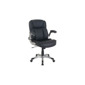 SOHO Flip Armrest Mid-back Leather Chair