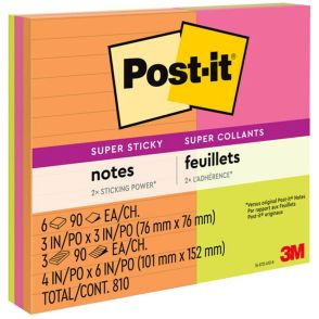 Post-it Super Sticky Notes - Energy Boost Color Collection