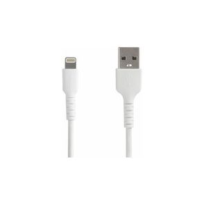 StarTech.com 6 foot/2m Durable White USB-A to Lightning Cable, Rugged Heavy Duty Charging/Sync Cable for Apple iPhone/iPad MFi Certified