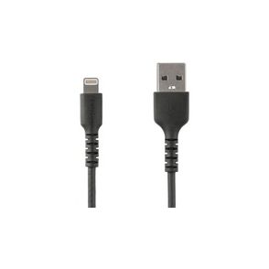 StarTech.com 6 foot/2m Durable Black USB-A to Lightning Cable, Rugged Heavy Duty Charging/Sync Cable for Apple iPhone/iPad MFi Certified