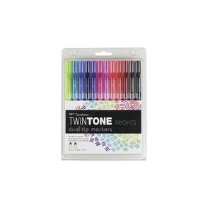 Tombow TwinTone Brights Dual-tip Marker Set