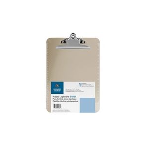 Business Source Spring Clip Plastic Clipboard