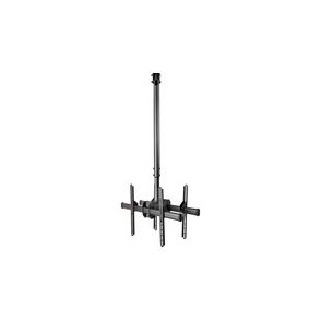 StarTech.com Dual TV Ceiling Mount, Back-to-Back Hanging Dual Screen VESA Pole Mount for 32"-75" TVs - Height Adjustable Telescopic Pole