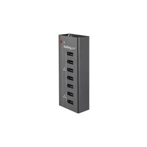 StarTech.com 7 Port USB Charging Station with 5x 1A Ports and 2x 2A Ports - USB Charging Strip for Multiple Devices - Smart Charging Capabilities - Wall-Mount Bracket