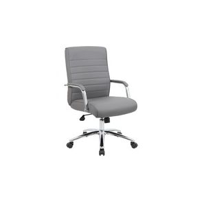 Boss Modern Executive Conference Chair-Ribbed Grey