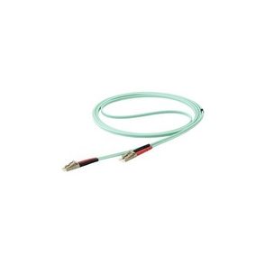 StarTech.com 10m (30ft) LC/UPC to LC/UPC OM4 Multimode Fiber Optic Cable, 50/125µm LOMMF/VCSEL Zipcord Fiber, 100G, LSZH Fiber Patch Cord