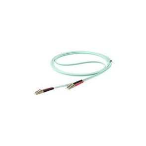 StarTech.com 15m (50ft) LC/UPC to LC/UPC OM4 Multimode Fiber Optic Cable, 50/125µm LOMMF/VCSEL Zipcord Fiber, 100G, LSZH Fiber Patch Cord