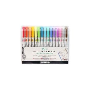 Zebra Pen Mildliner Double-ended Assorted Highlighter Set 15PK