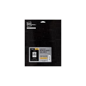 Avery PermaTrack Metallic Asset Tag Labels, 2" x 3-3/4" , 64 Asset Tags