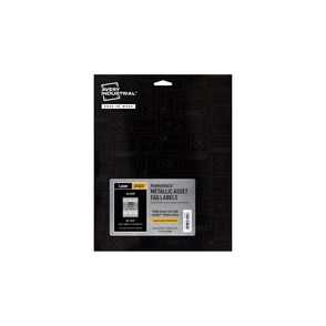 Avery PermaTrack Metallic Asset Tag Labels, 3/4" x 2" , 240 Asset Tags