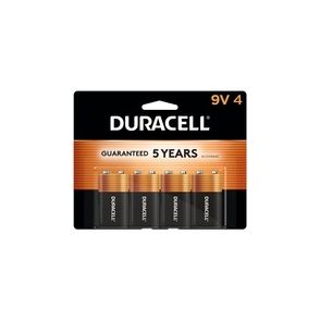 Duracell 9-Volt Coppertop Alkaline Batteries, 4-Packs