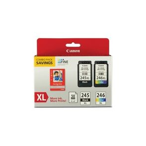 Canon PG-245 / CL-246 Original Extra Large Yield Inkjet Ink Cartridge - Combo Pack - Multicolor - 1 Each