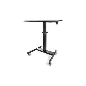 StarTech.com Mobile Standing Desk - Portable Sit-Stand Ergonomic Height Adjustable Cart on Wheels - Rolling Computer/Laptop Workstation