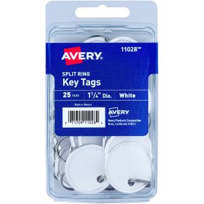 Avery Round Split Ring Key Tags