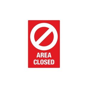 Avery Surface Safe AREA CLOSED Table/Chair Decals
