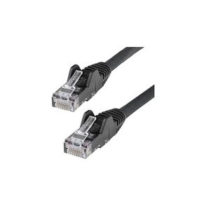 StarTech.com 30cm(1ft) CAT6 Ethernet Cable, LSZH (Low Smoke Zero Halogen) 10 GbE Snagless 100W PoE UTP RJ45 Black Network Patch Cord, ETL