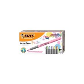 BIC Brite Liner Grip Highlighters, Assorted, 12 Pack