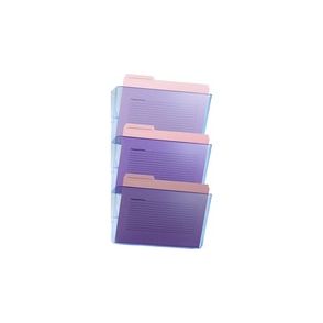 Officemate Blue Glacier™ Wall File, 3/Box