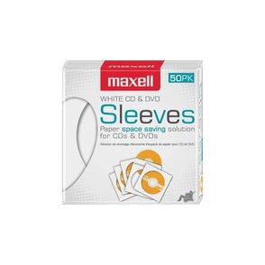 Maxell White CD / DVD Sleeves