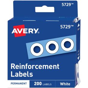 Avery White Self-Adhesive Reinforcement Labels
