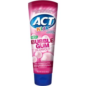 ACT Kids Bubblegum Blowout Toothpaste, 4.6 Ounce - Pack of 24