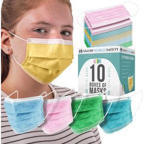 Global Salon World Safety 3-Ply Kids Face Masks - 500/Pack