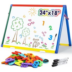 Portable Magnetic Dry Erase Whiteboard, 18" x 24"